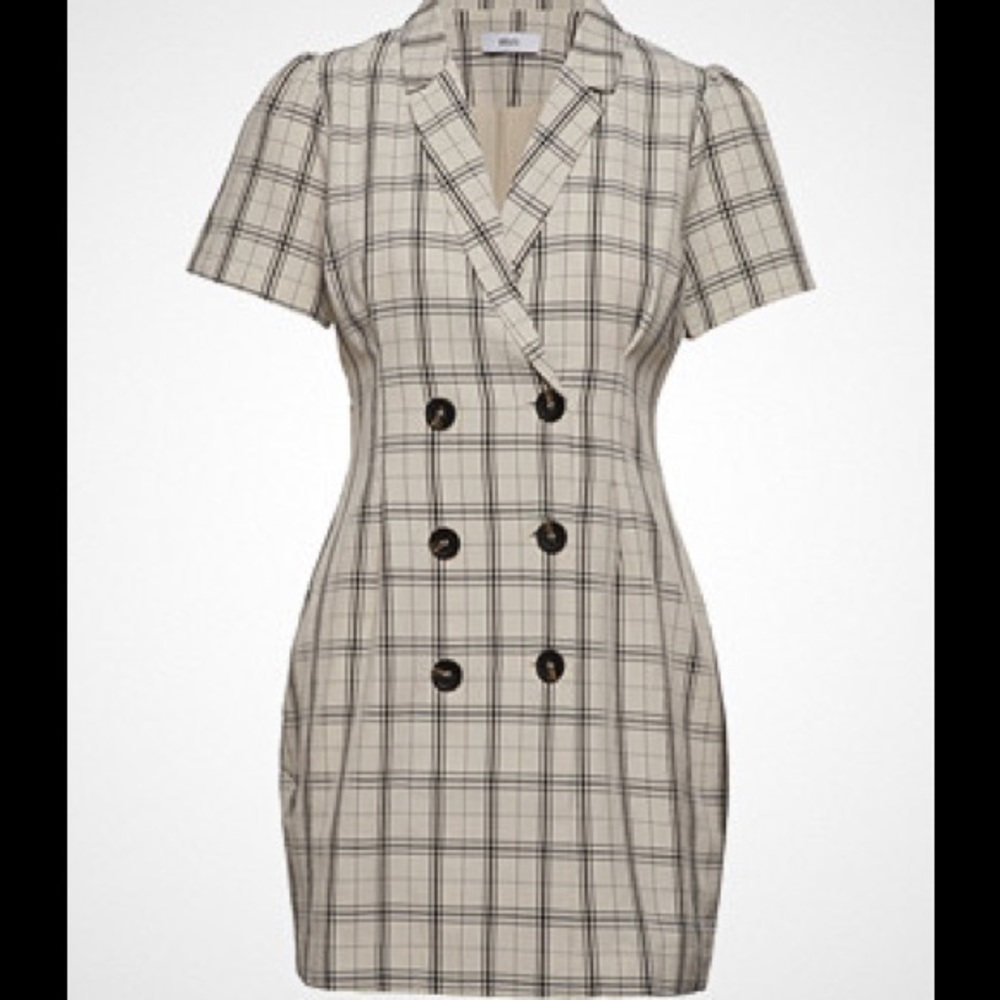 Plaid double breasted dress. Size small